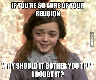 sure of your religion