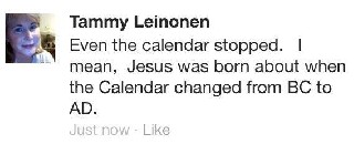 even the calendar stopped