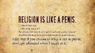 Religion is like a Penis edited