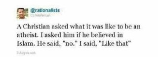 What is it like to be an atheist