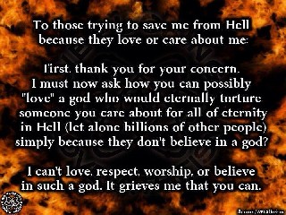 to those trying to save me from Hell
