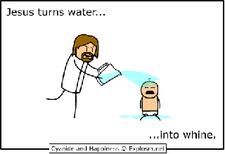 Jesus turn water into whine