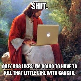 Jesus collecting Likes on Facebook