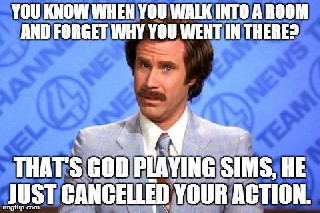 god playing SIMS