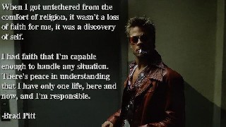 Brad Pitt Untethered from Religion
