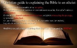 explaining the bible to an atheist