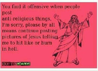 hit Like for Jesus or burn in Hell