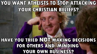 stop atheists from attacking your beliefs