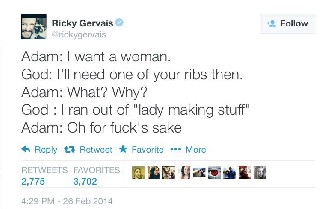 Making women   by Ricky Gervais