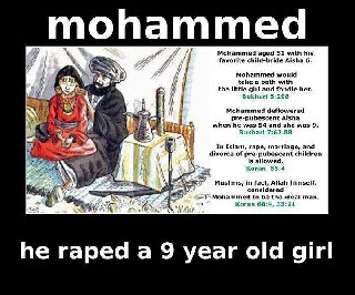 Mohammed raped a 9 year old girl