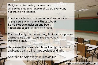 religion is like a classroom