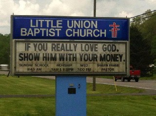 God wants your money