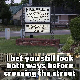 walk by faith not my sight