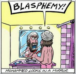 Blasphemy When Mohammed looks in a Mirror