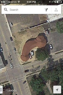 a church from above