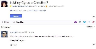 I Miley Cyrus a Christian