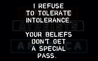 No tolerance for intolerance