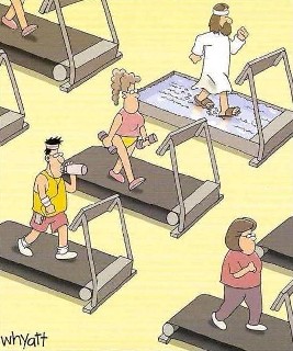 Jesus working out
