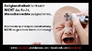 Nein zu Kindesmissbrauch und Verstümmelung