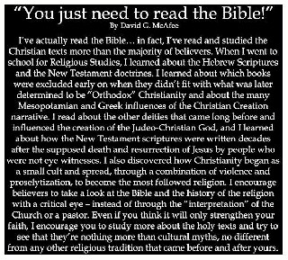 You just need to read the bible