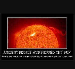 worshipping the sun