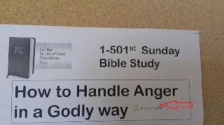 Handeling Anger in a Godly way
