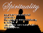 Definition of Spirituality