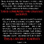 The Greatest Sacrifice