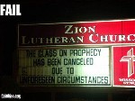 The Class on Prophecy has been cancelled due to unforeseeable circumstances LOL