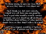 to those trying to save me from Hell