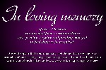 In Loving Memory