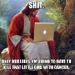 Jesus collecting Likes on Facebook