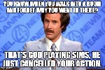 god playing SIMS