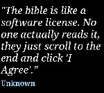 The Bible is like a software license