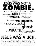 Jesus was not a Zombie