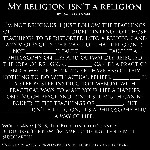 My Religion is not a Religion by David G  McAfee