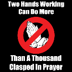 Two hands working