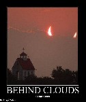 Behind clouds