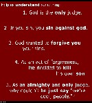 If god is the only judge